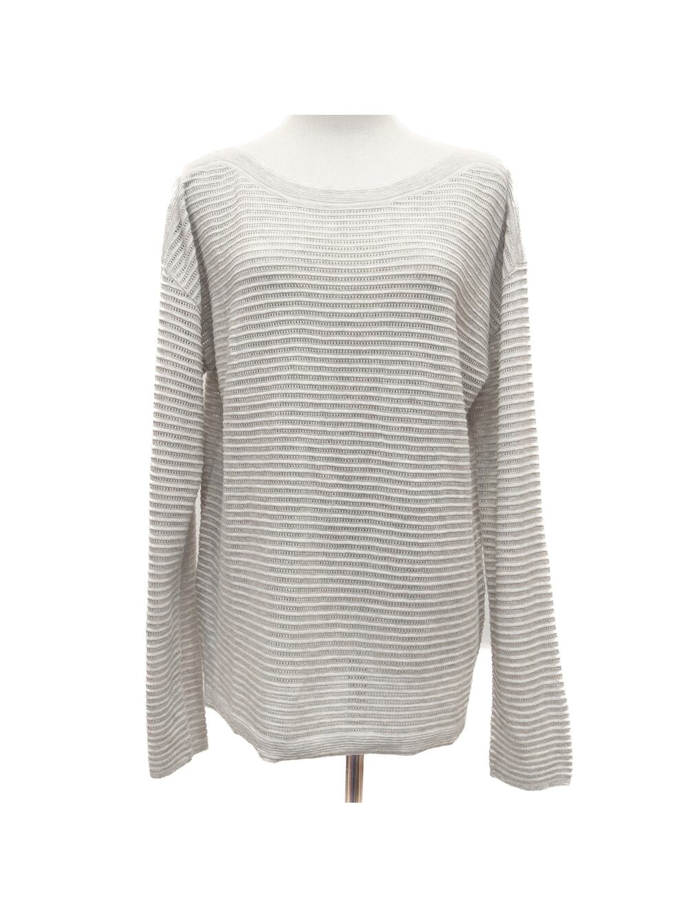 One Grey Day Gray Cotton Sweater Size Large